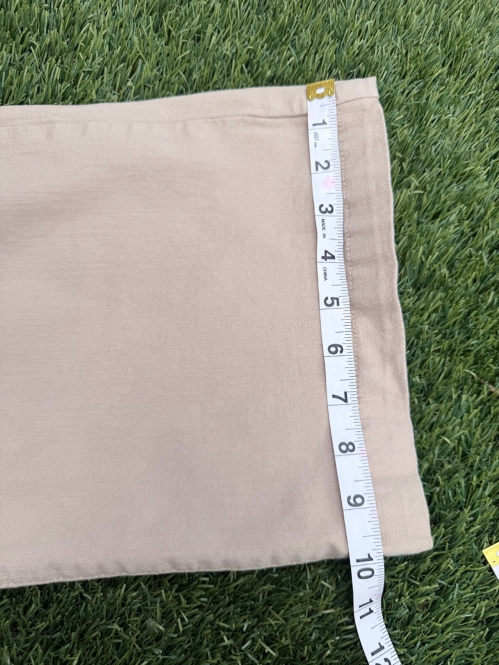 Shop Avara Boutique Tan Cropped Wide Leg Jeans with Patch Pockets - Picture 8 of 10